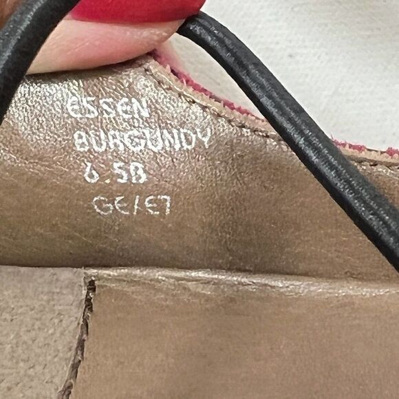 Earthies by Earth Essen Womens Sz 6.5B Burgundy Suede Elastic Ballet Flats Shoes - Picture 11 of 12